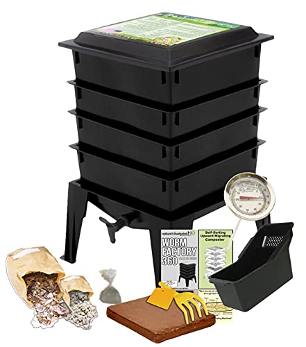 Worm Factory 360 Black US Made Composting System for Recycling Food Waste at Home Worm Factory 360 Black US Made Composting System for Recycling Food Waste at Home