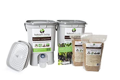 Premium Bokashi Composting Starter Kit (Includes 2 Bokashi Bins, 4.4 lbs of Bokashi Bran and Full Instructions Premium Bokashi Composting Starter Kit (Includes 2 Bokashi Bins, 4.4 lbs of Bokashi Bran and Full Instructions