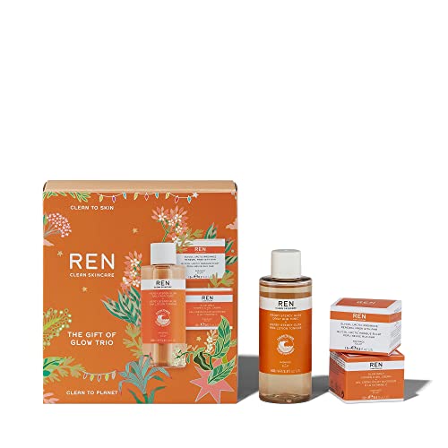 REN Clean Skincare The Gift of Glow Trio | Limited Edition Gift Set | Christmas Set | Worth $60 REN Clean Skincare The Gift of Glow Trio | Limited Edition Gift Set | Christmas Set | Worth $60