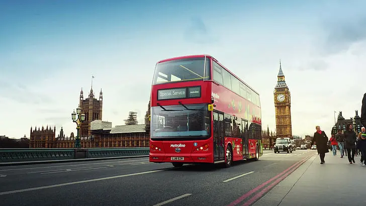 London electric double-decker bus