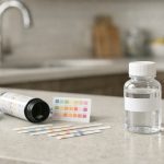 At-Home vs Lab Water Tests - Water testing setup on kitchen countertop