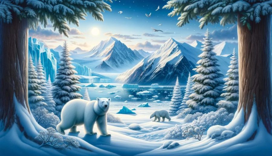 Understanding Nature-Based Solutions - Polar Bear in Wintery Environment