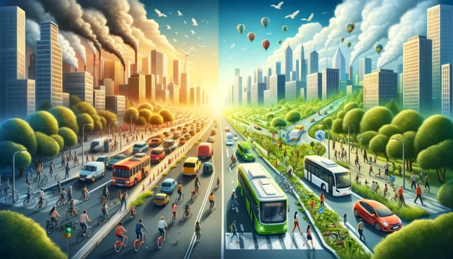 Challenges and Solutions in Urban Transportation Switch to Sustainable Transport