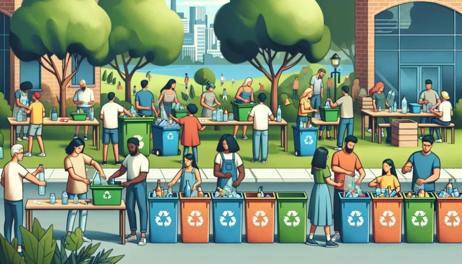 A lively community recycling program.