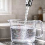 Flow Rate Explained: Why Water Filters Slow Down Over Time Flow Rate Explained and Why Water Filters Slow Down Over Time - Water filling measuring cup in kitchen