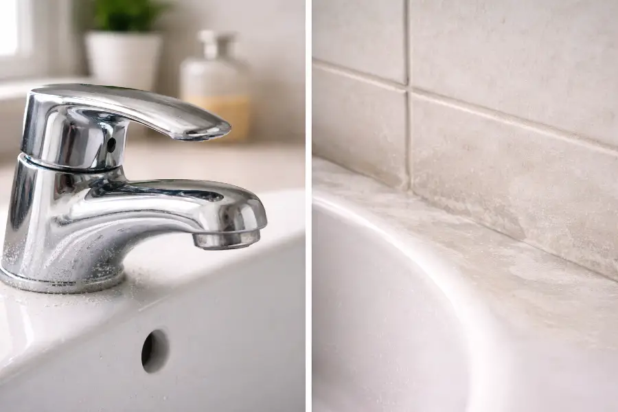 Hard Water Scale vs Soap Scum - Comparing hard water scale and soap scum