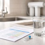 Water Testing vs Water Treatment: What Comes First? Water Testing vs Water Treatment - Water test report with glass of water
