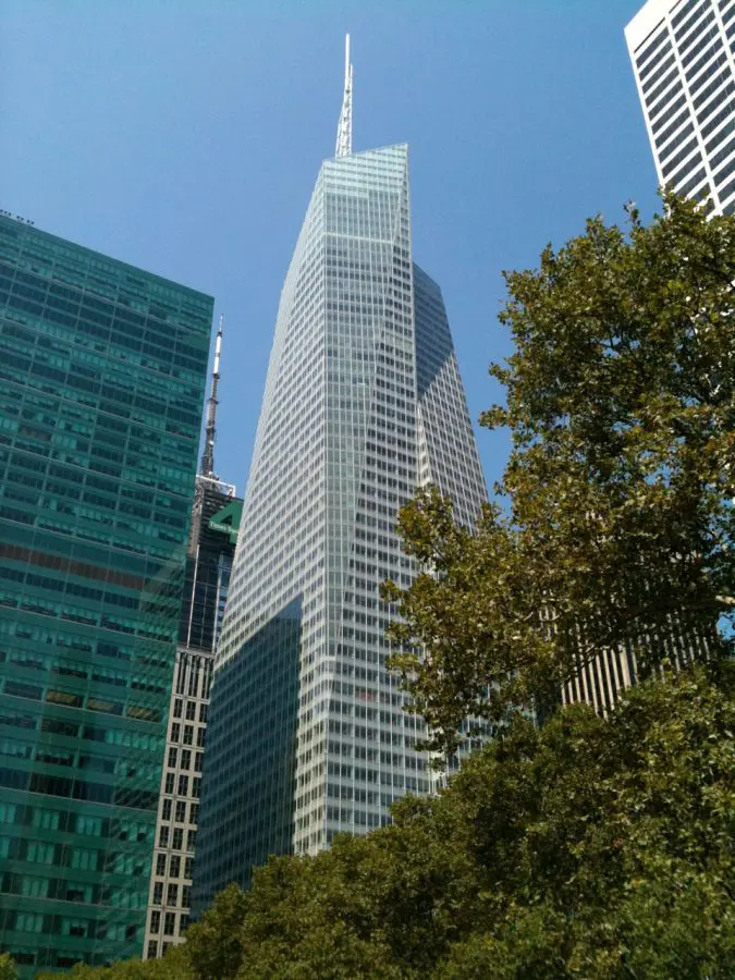 The Bank of America Tower in New York City